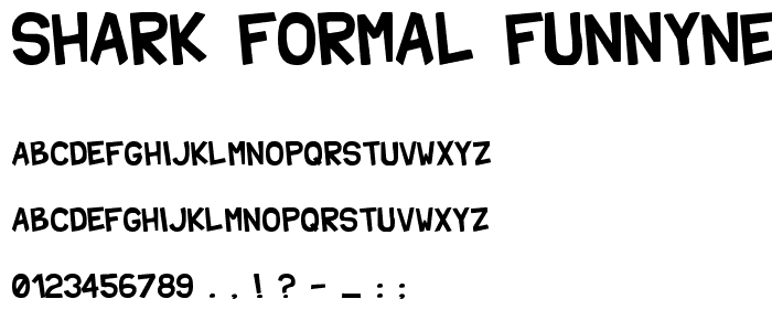 Shark Formal Funnyness font